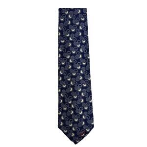 Vintage Hawaii Neck Tie Royal Blue Crescent Moon 100% Silk New In Package